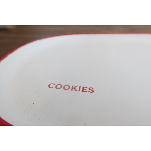 Hearth & Hand Magnolia Cookies & Milk Plate Set Stoneware Santa Christmas Cookie - Picture 6 of 7